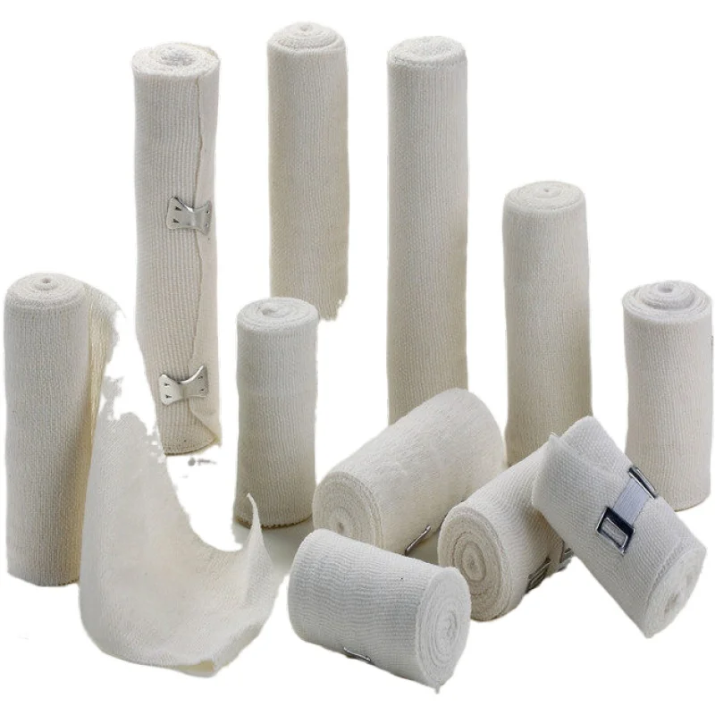 China new products best selling Surgical medical gauze conforming elastic plain (tabby) PBT bandage with or without clip whis CE