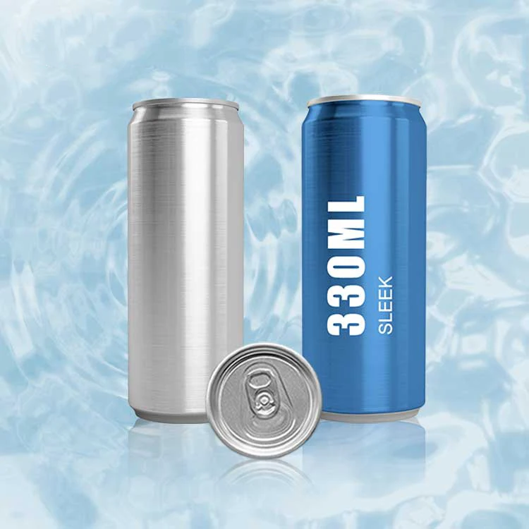 Sleek 330ml Wholesale Food Grade Empty Customized Aluminium Sleek 330ml Beverage And Beer Can