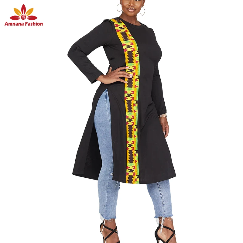 New fashion autumn ankara dresses styles for women print long sleeve casual african with high quality and best price