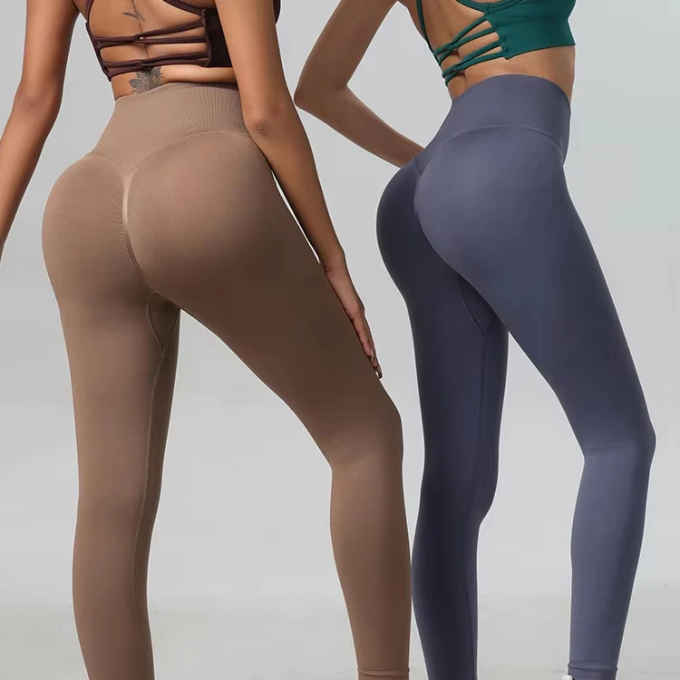 Luxury Custom Logo Push Up Tummy Control High Waisted Scrunch Seamless Leggings