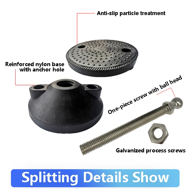 Low MOQ Equipment Leveling Feet Zinc Plated Swivel Adjustable Foot Machine M14 with Nylon Base Dia 100mm Bedroom Furniture