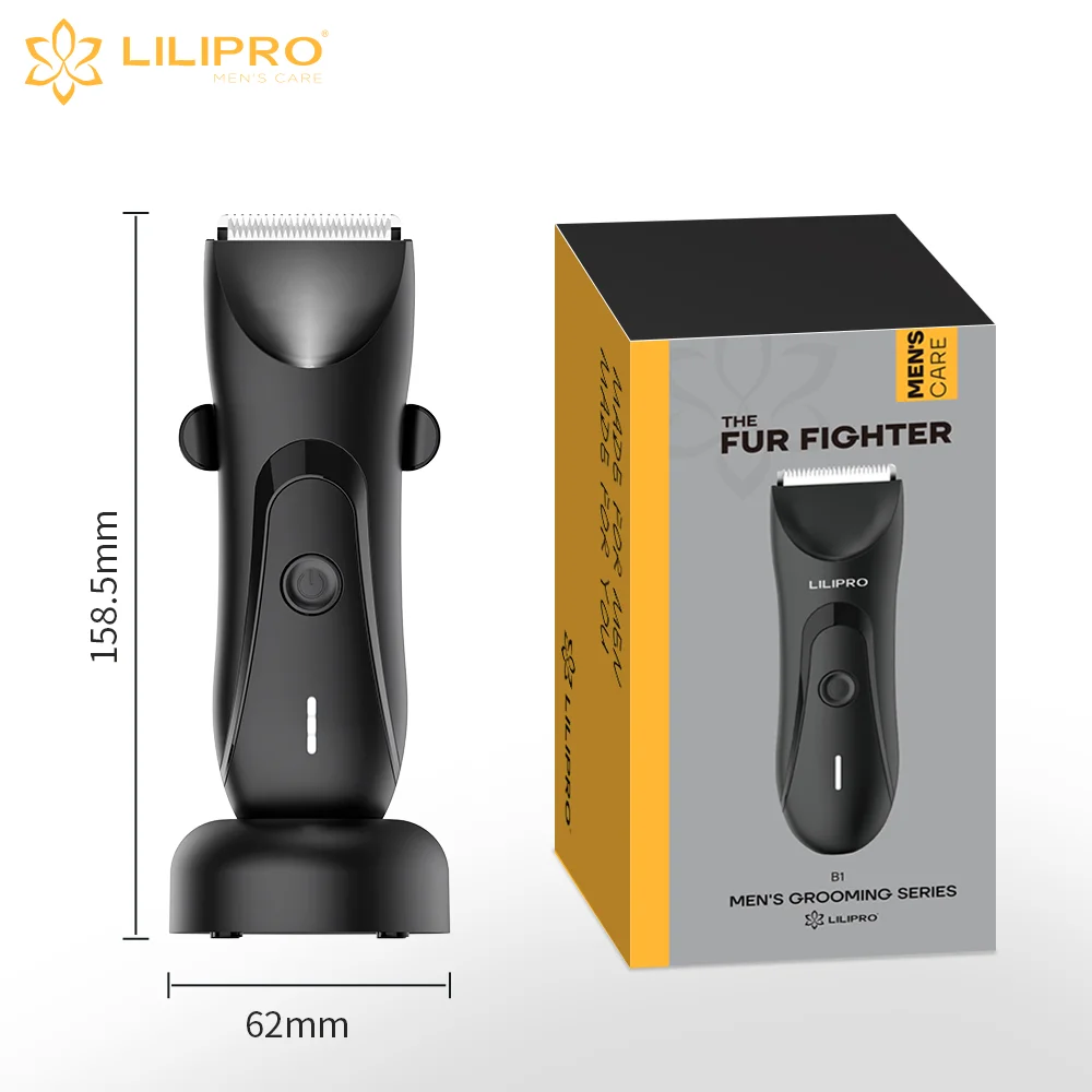 LILIPRO B1 Cordless Ball Trimmer Groomer Back Groin Pubic Male Razor Chest Trimmers Pube Body Hair Trimmer