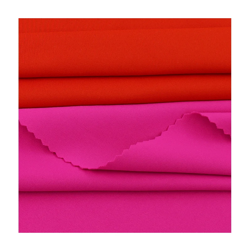 High Gauge 80%POLYESTER 20%SPANDEX INTERLOCK KNITTED FABRIC 220G FOR YOGA LEGGINGS PANTS