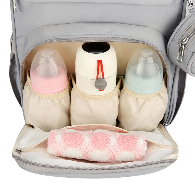 Large Capacity Travel Custom Organizer Baby Bag Portable Folding Crib Baby Bed Mommy Bag Waterproof Diaper Bag Backpack