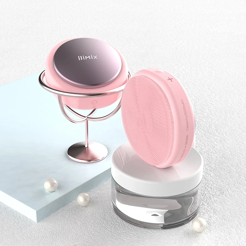 BIMIX Rechargeable face cleaning device skin care beauty tools face massage instrument sonic silicone facial cleansing brush