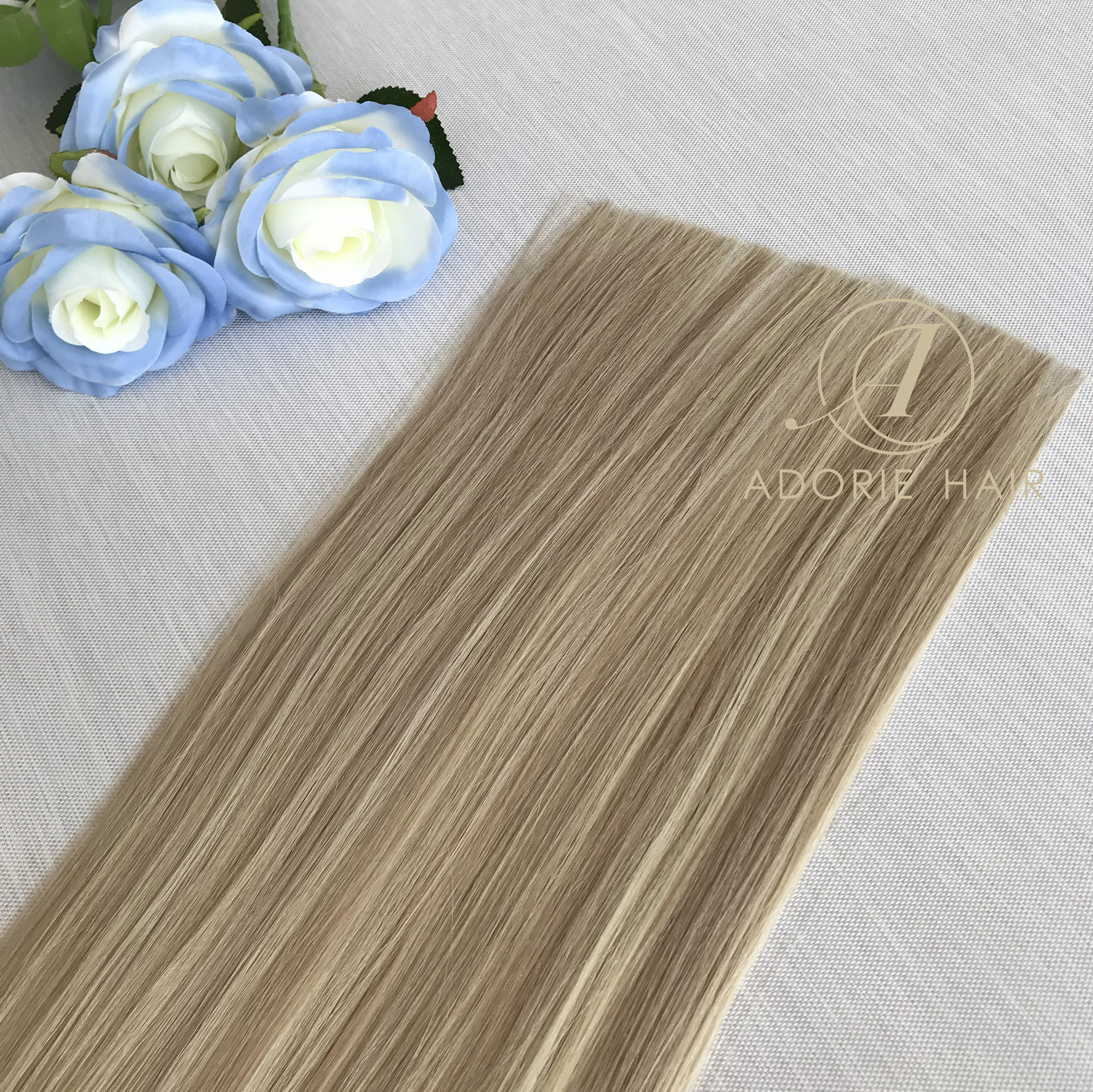 100% Unprocessed European Virgin Ultra Thin Tape Hair Turkey Double Drawn Curly Skin Tape Genius Weft Extensions
