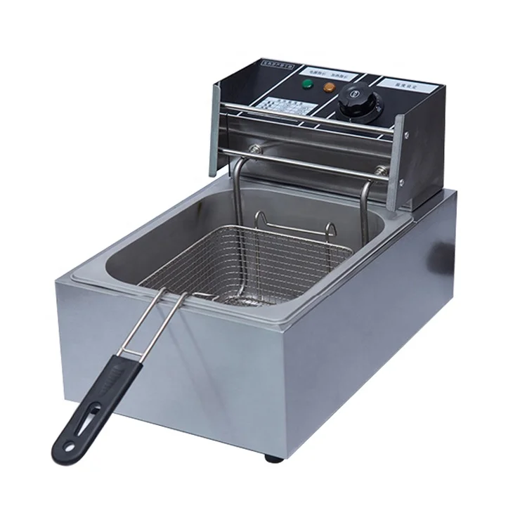 
6L Commercial stainless steel electric potato chips fryer machine chicken fryer machine 