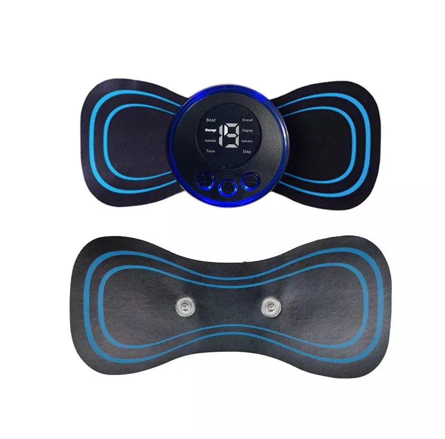 Wh-123 LCD Display EMS Neck Stretcher Electric Massager 8 Modes Cervical Massage Patch Pulse Muscle Stimulator