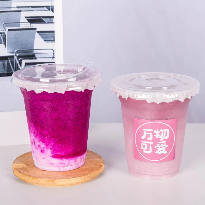 95 Caliber Thread Cup 360-700ml Large Capacity Thickened Cold Drink Foreign Trade Plastic Cup Pet Cup