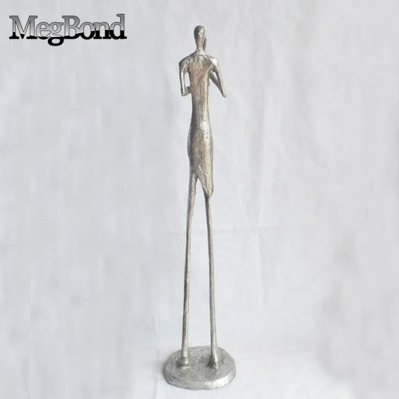 Cast Aluminium saxophonist musician statue, bronze large abstract musician player