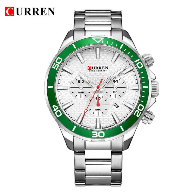 CURREN 8309 люксовый бренд аналоговые спортивные наручные часы мужские кварцевые с ремешком из нержавеющей стали для мужчин Relogio Masculino 2018
