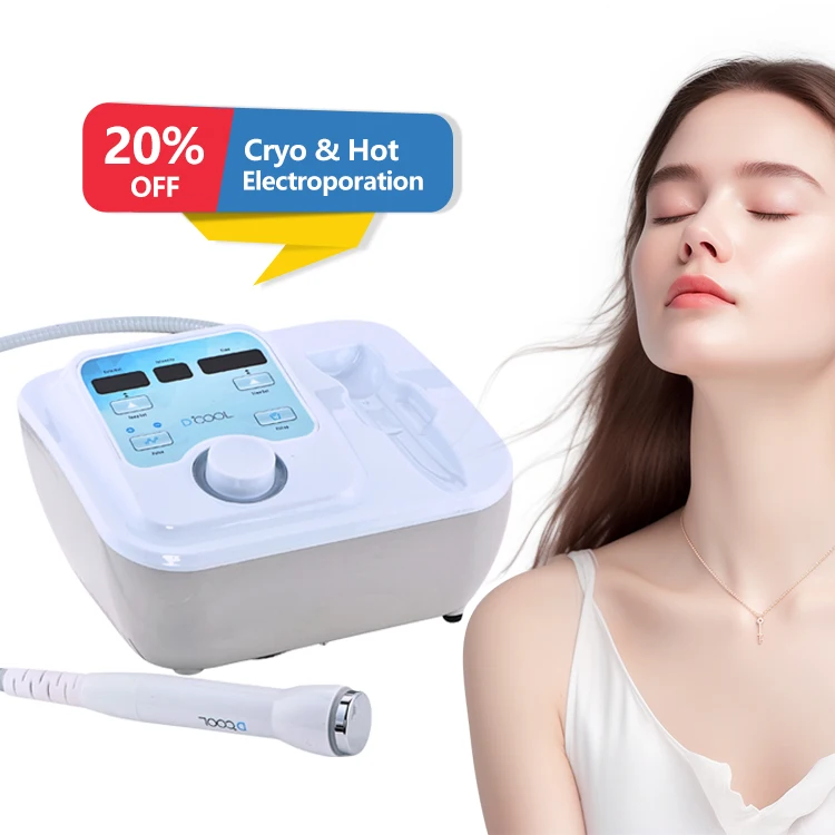 Non-Invasive Mesotherapy Cryo Lipolysis Cryo Machine Have Cool And Hot Therapy Contracts Capillaries Hot Electroporation