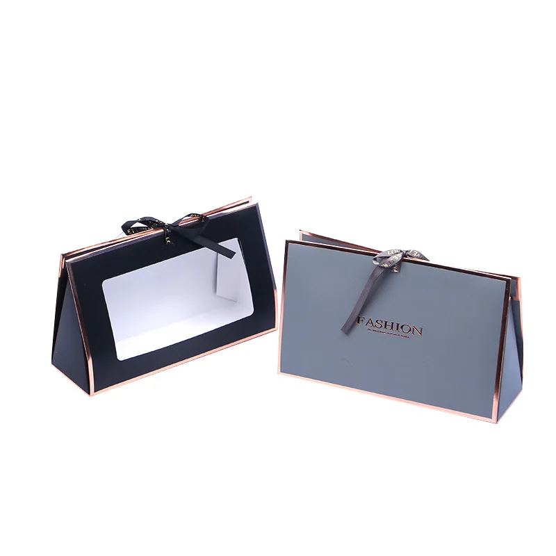 kraft paper folding hollow-out flower box Hand case card paper Floral packing boxes