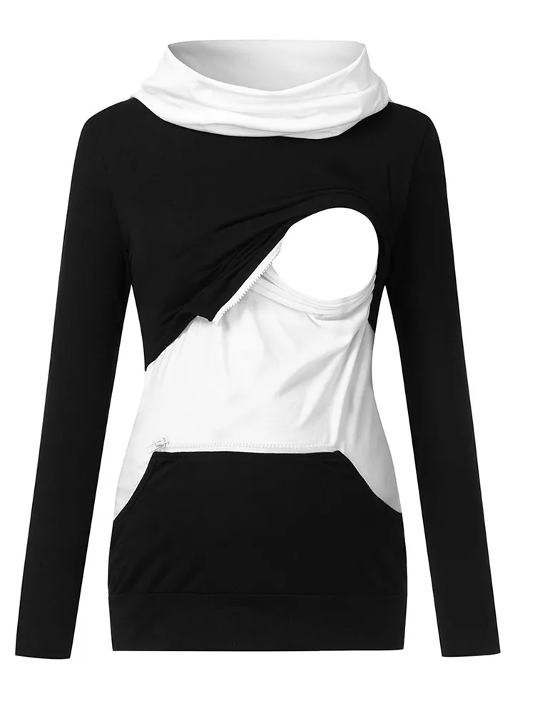  extra large size pregnant woman pull over hoodie with kangaroo pocket maternity mother nursing cotton