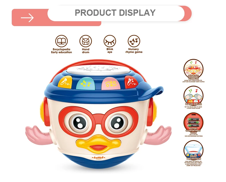 2022 Hot Selling Funny Multifunction Educational Children Play Music Instrument Toy Hand Drum  Toy