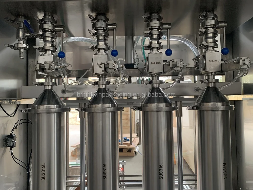  Automatic Servo Motor Lube car oil filling capping labeling Line Auto Engine Oil piston filler