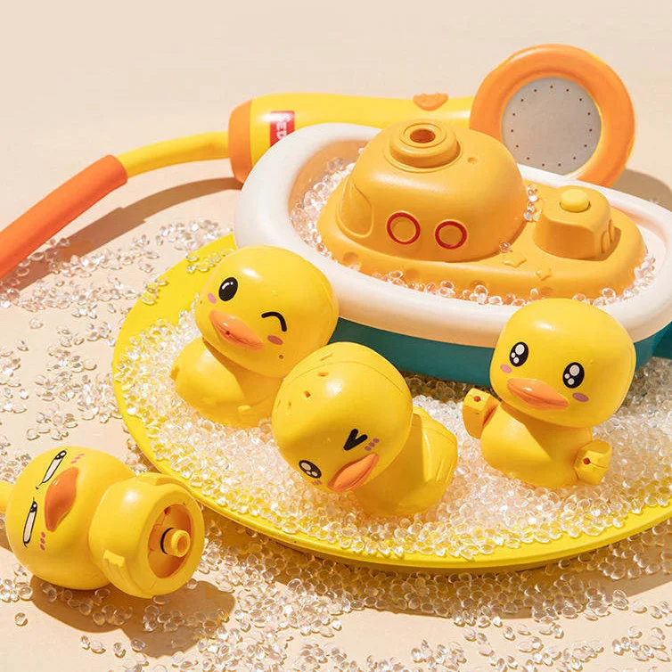 Hot selling Little Yellow Duck Electric Shower Toy Baby Shower Toy Summer Electric Duck Baby Shower Toy