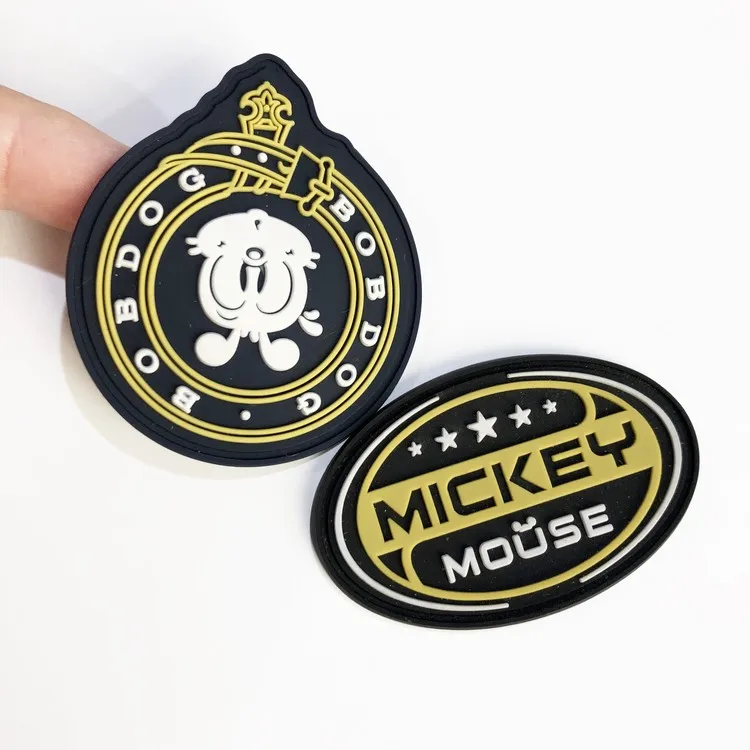 Garment Accessories Custom 3D Embossed Logo Soft PVC Label Rubber Patch for Clothes