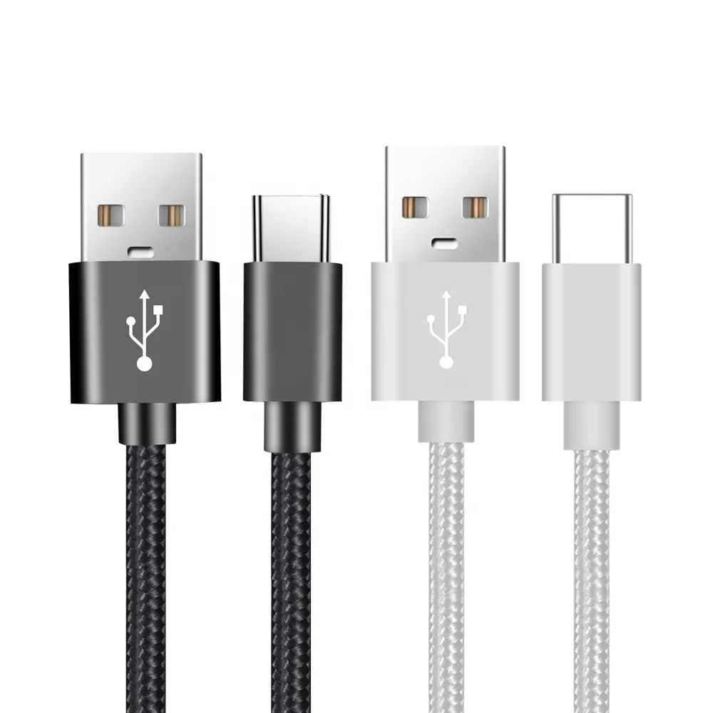 1 Sample is Ok 2M USB Cable Nylon Braided 6Ft Micro USB Cord Type C Fast Charging Usb Data Cable For Iphone Cable