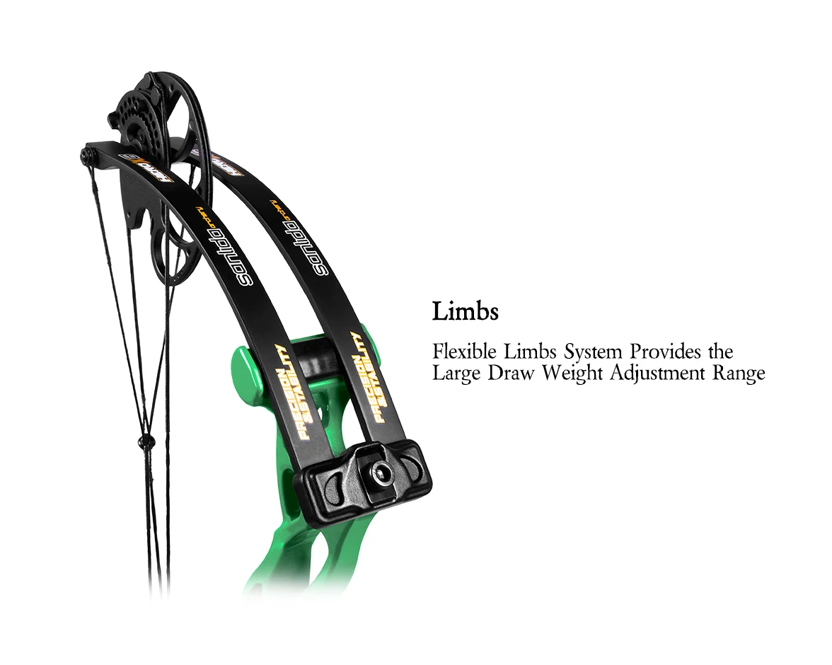 Sanlida Archery CP X8 Target Compound Bow Arrow Kit for Youth and Adults with All Accessories Green