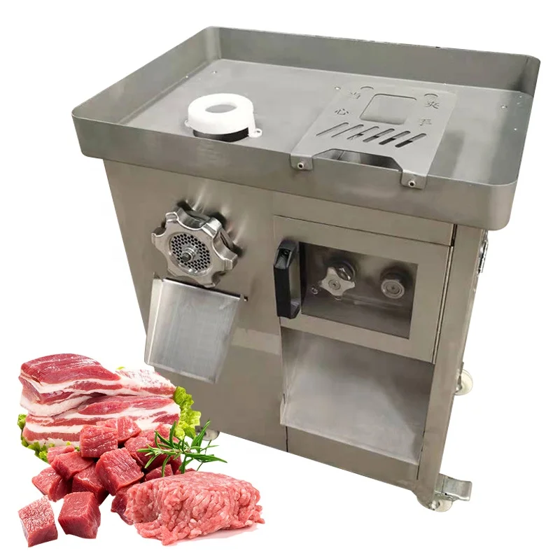 Коммерческая высокомощная двухмоторная мясорубка машина для розлива колбасы резки мяса