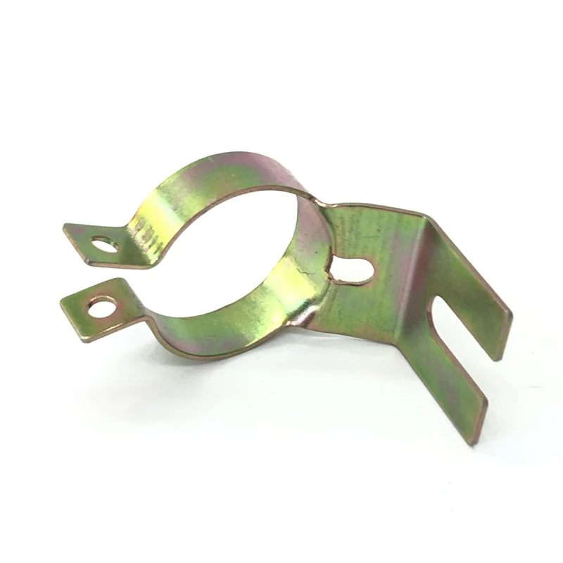 Batch Manufacture Metal Punching Bending Stainless Pipe Clamps Custom Copper Aluminum Durable Grounding Tube Pipes Hook Clips