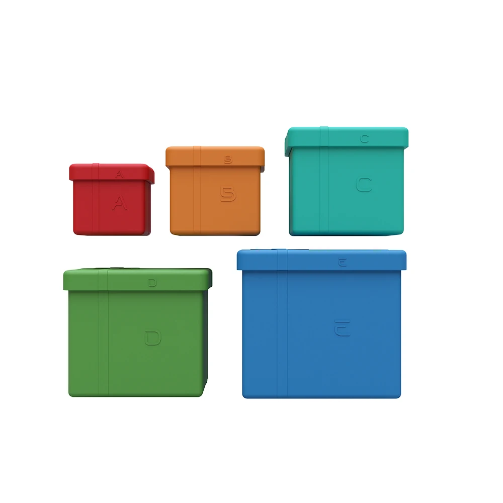 Foldable Storage Containers Silicone Food Box with Lids Food Grade Silicone Stacking Storage Box For Kids