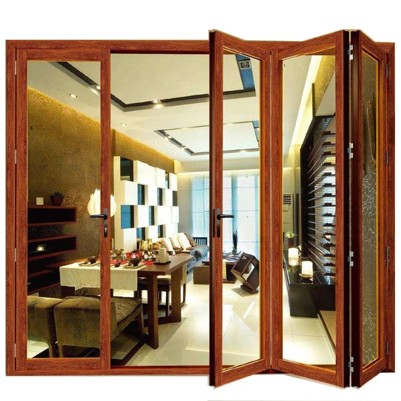 Double glazing bi fold screen door install accordion screen door with low price