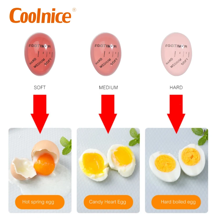 Perfect Boil Color Changing Kitchen Gadget Kitchenware Colorful Egg Shape Timer