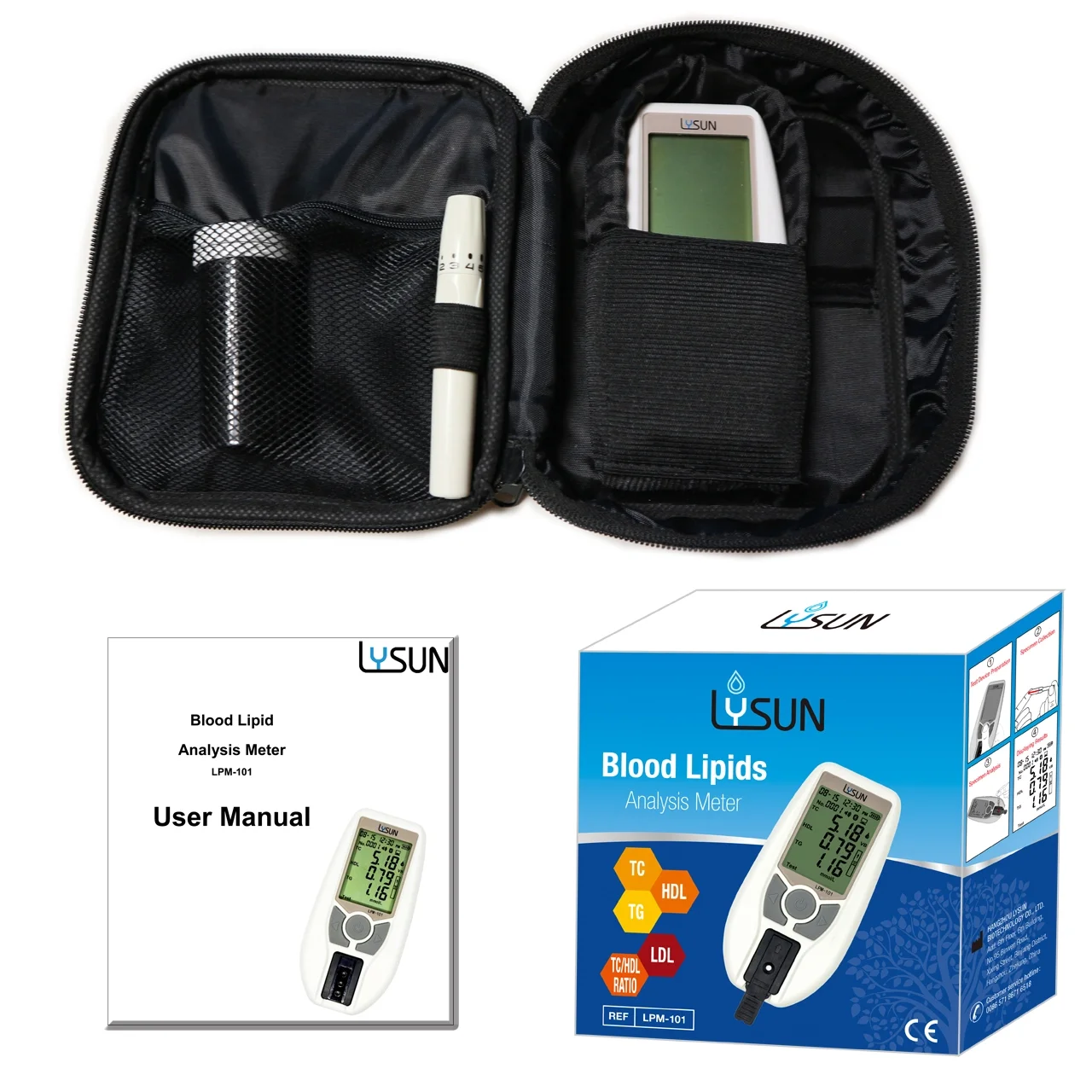 CE/ISO 4 in 1 POCT dry chemistry Lipid analyzer cholesterol meter