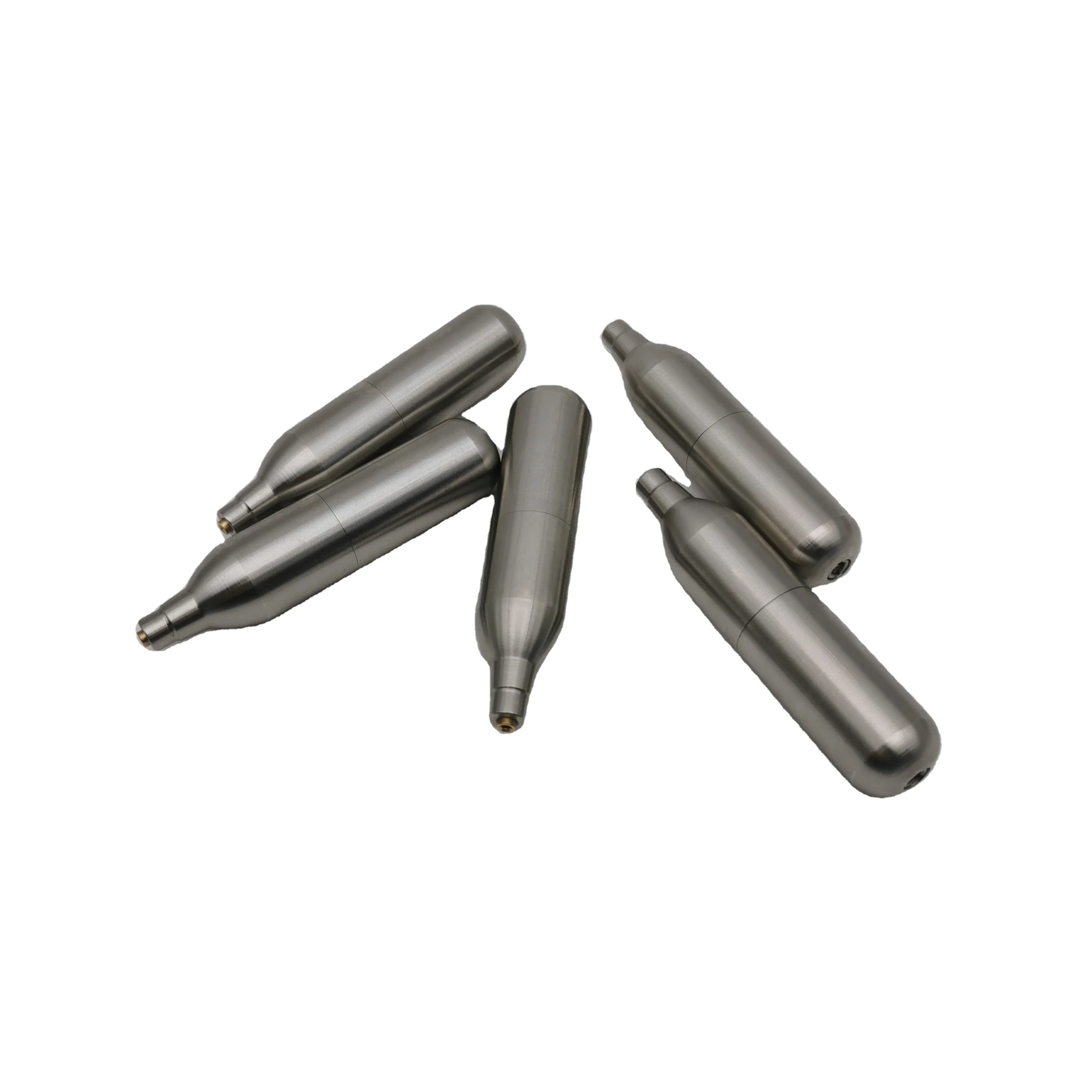 factory Co2 Cylinder 8 grams-45gramsStainless Steel Refillable Bottle CO2 cylinder carbon dioxide cartridges For airbag