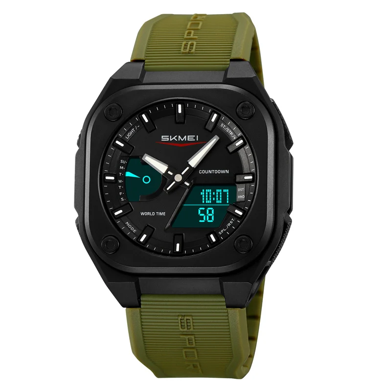 World timer famous brand watches SKMEI 2328 high quality digital analog watch for men luxury watches top brand