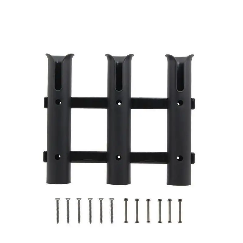 Triple Barrel Plastic Fishing Rod Base Motorboat Yacht Support Detachable Marine Fishing Support Bracket Fishing Rod Holder