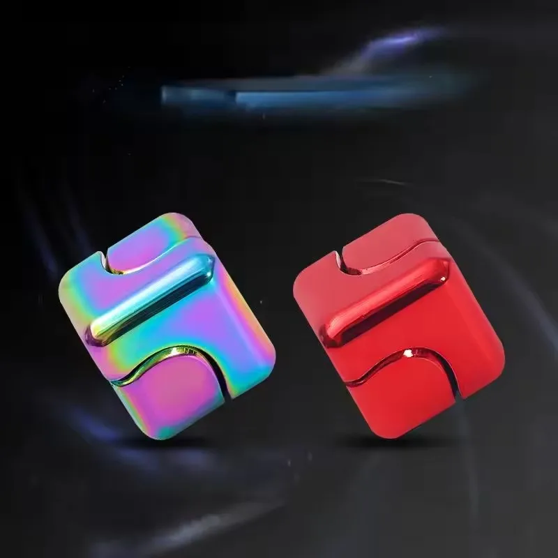 Metal EDC Cool Desk Gadgets Anti-Anxiety Focusing Fidget Toys Desktop ADHD Stress Relieve Toys Fidget Spinner Toys Cube