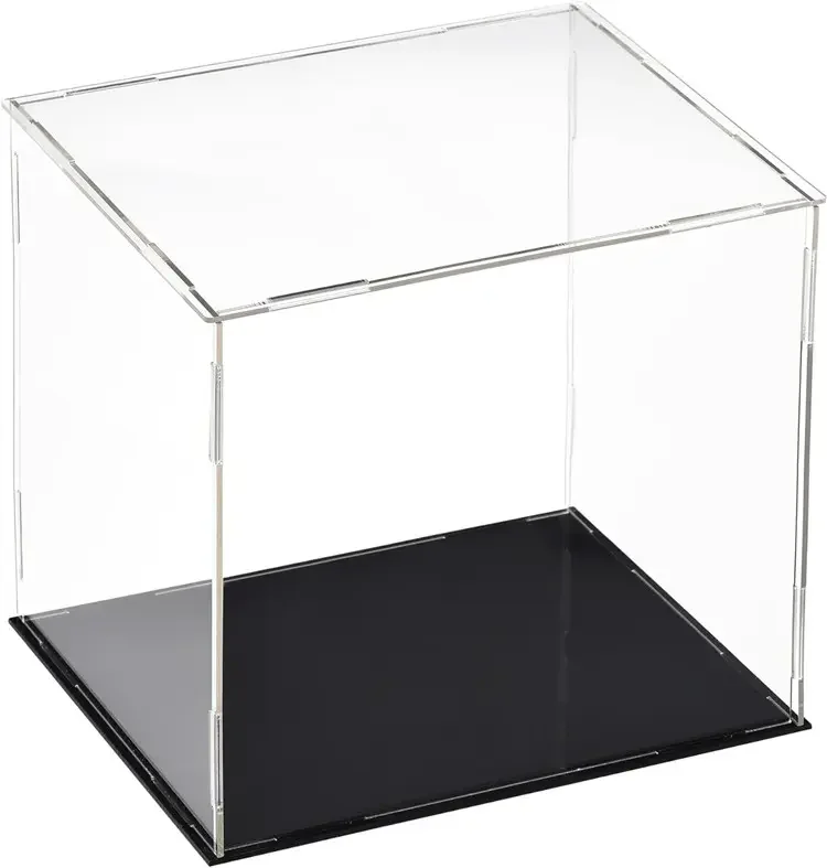 Factory custom clear acrylic cube display box for action figure toys collectibles and other balls, etc
