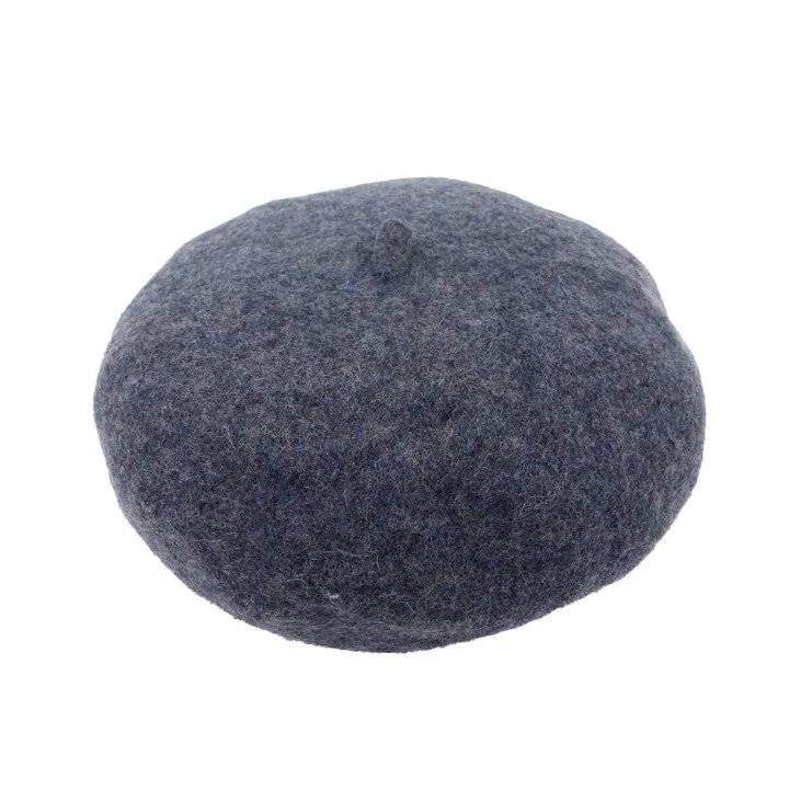 Hot Selling Autumn and winter Plain 100% Wool Felt Beret For Men and women