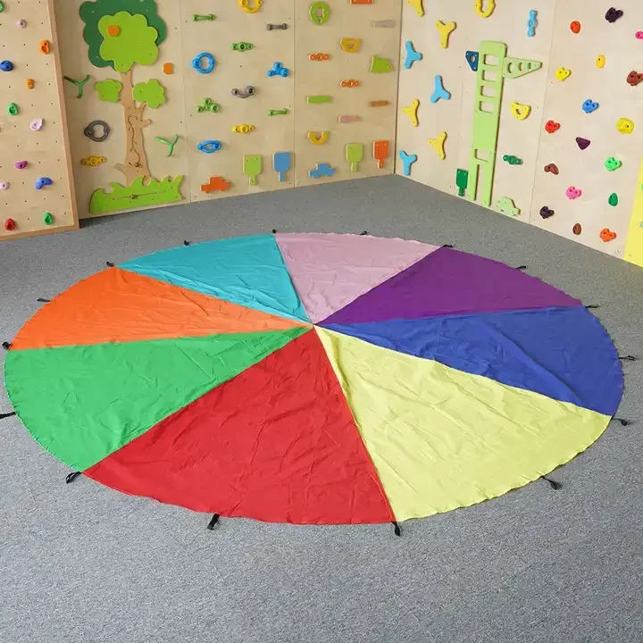 High Quality 2-Meter Cloth Parachute Kids Play Tent for Outdoor Fun Games for School and Kindergarten Group Play