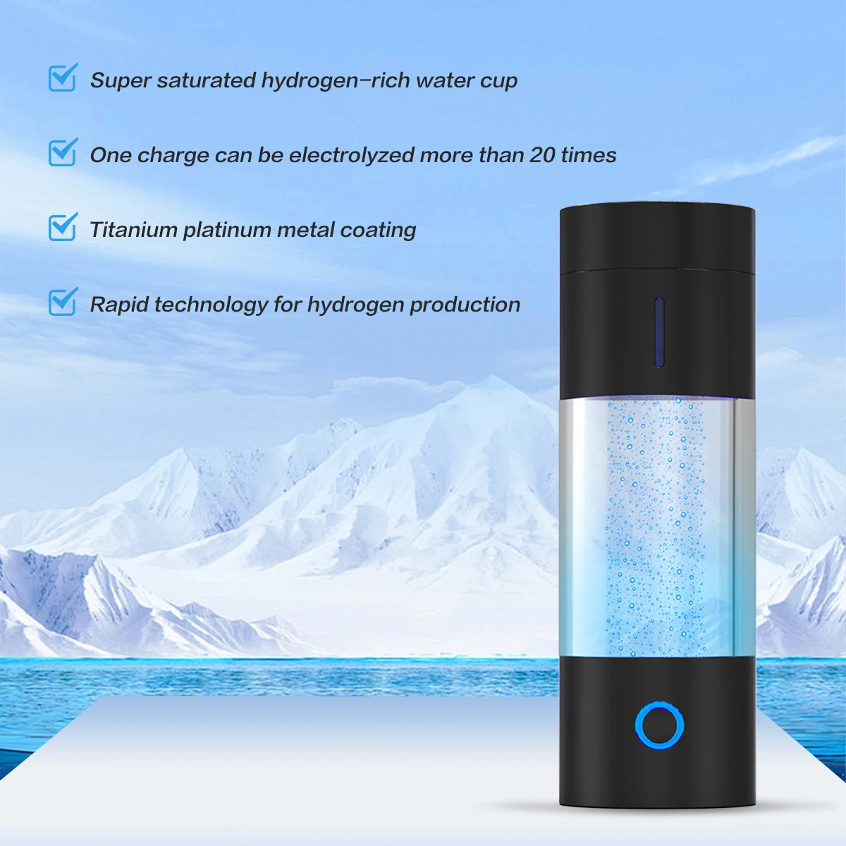 Latest Fashion Design Portable Manufacturer Price High Quality Hydrogen Generator Water Cup Bottle Ionizer