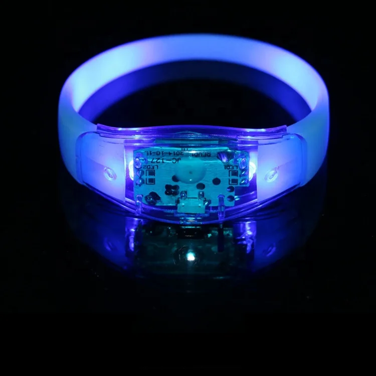 christmas Sale Flashing Illumination LED Bracelet With Logo,sound activated led bracelet