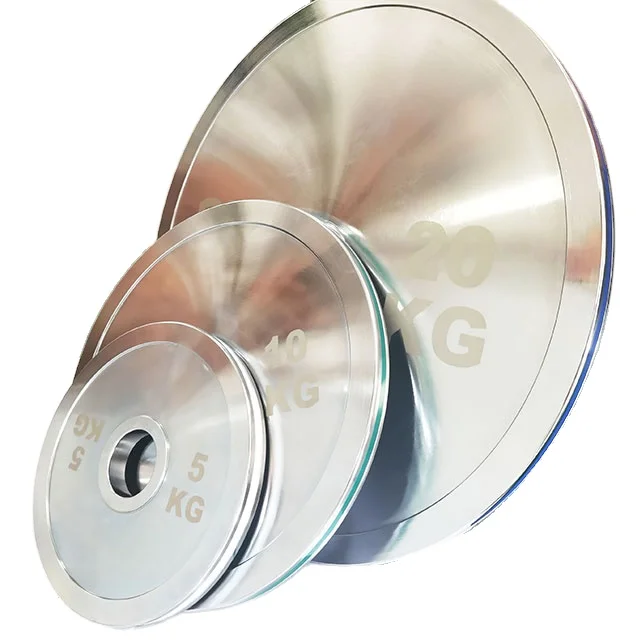 Gym Weight Lifting Workout Pure Steel Plating Powerlifting Weight Steel Plates 0.25 25 155Kg Electroplated Steel Barbell Plate