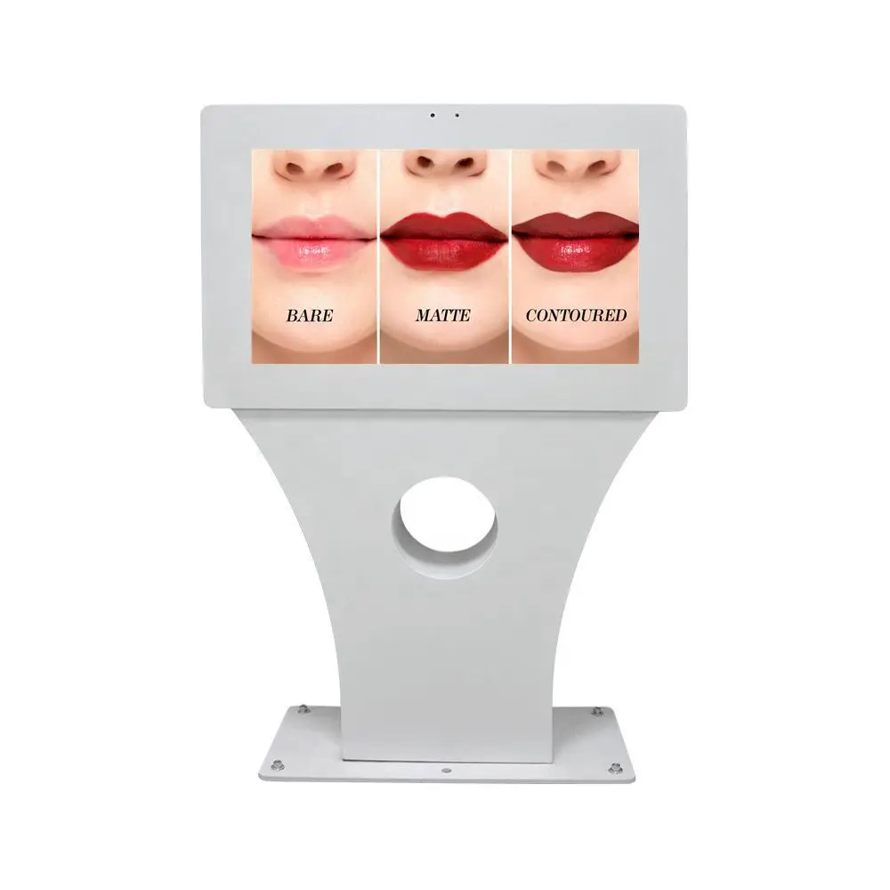 Landscape  horizontal 55 inch floor standing advertising touch screen digital totem for UAE
