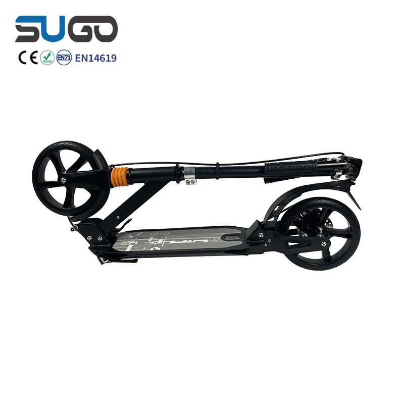 200mm Wheels Foot Brake Scooter for Kids Steel Frame Kick With Rear Suspension