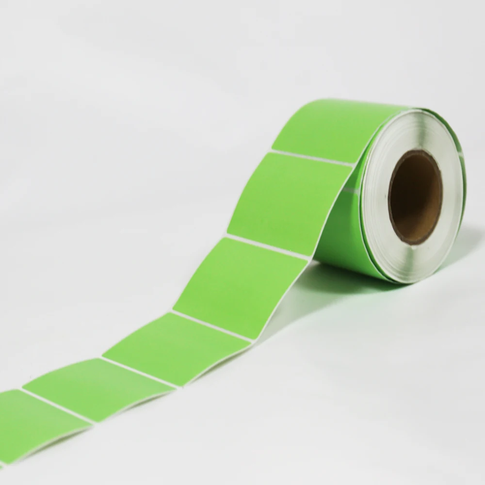 Factory price color thermal transfer labels fluorescent colors red/green thermal transfer label