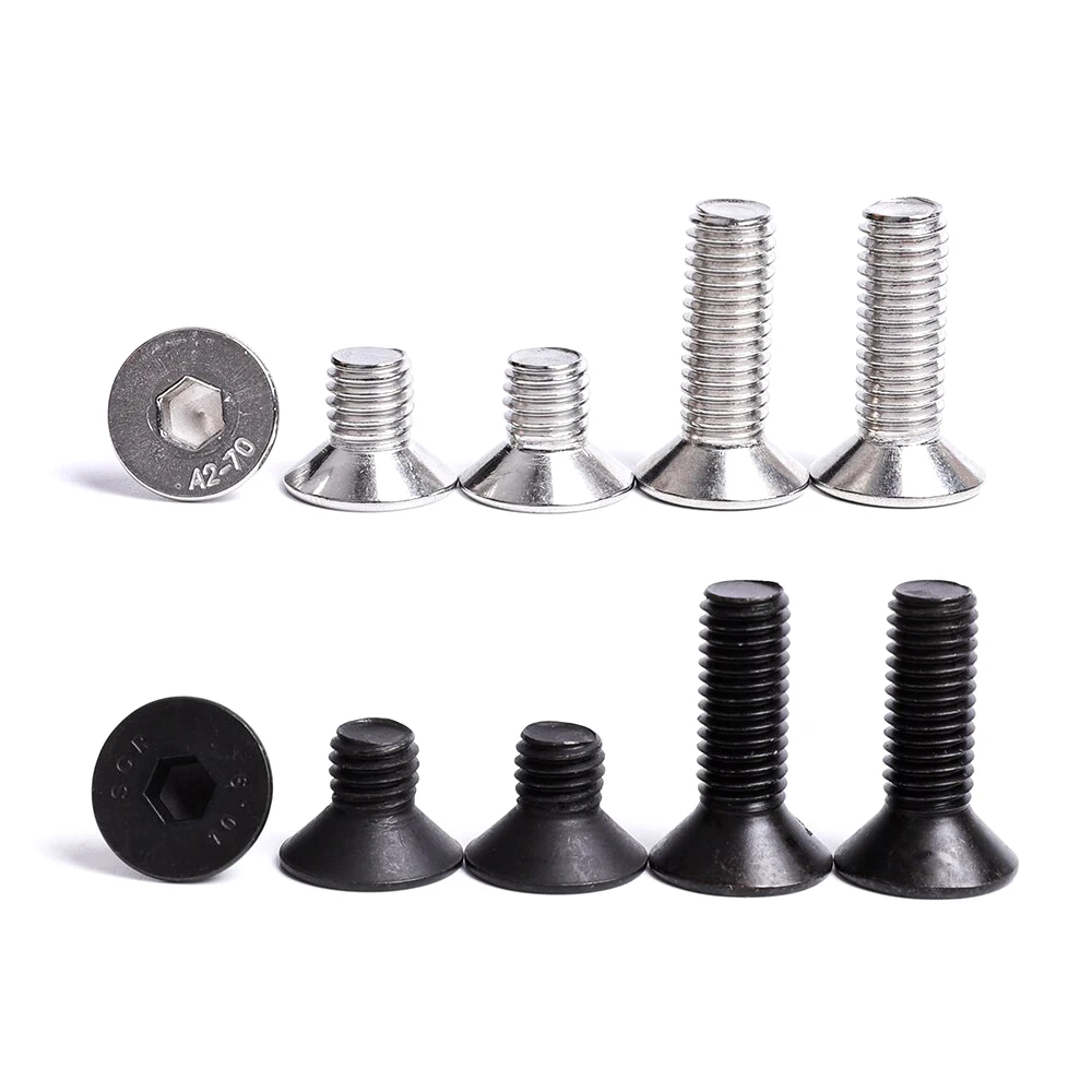 5/32 Bsw Din7991 Din 7991 M5 12.9 Ss304 316 M1x15mm Stainless Steel Hex Hexagon Socket Countersunk Flat Head M2 Machine Screw M3
