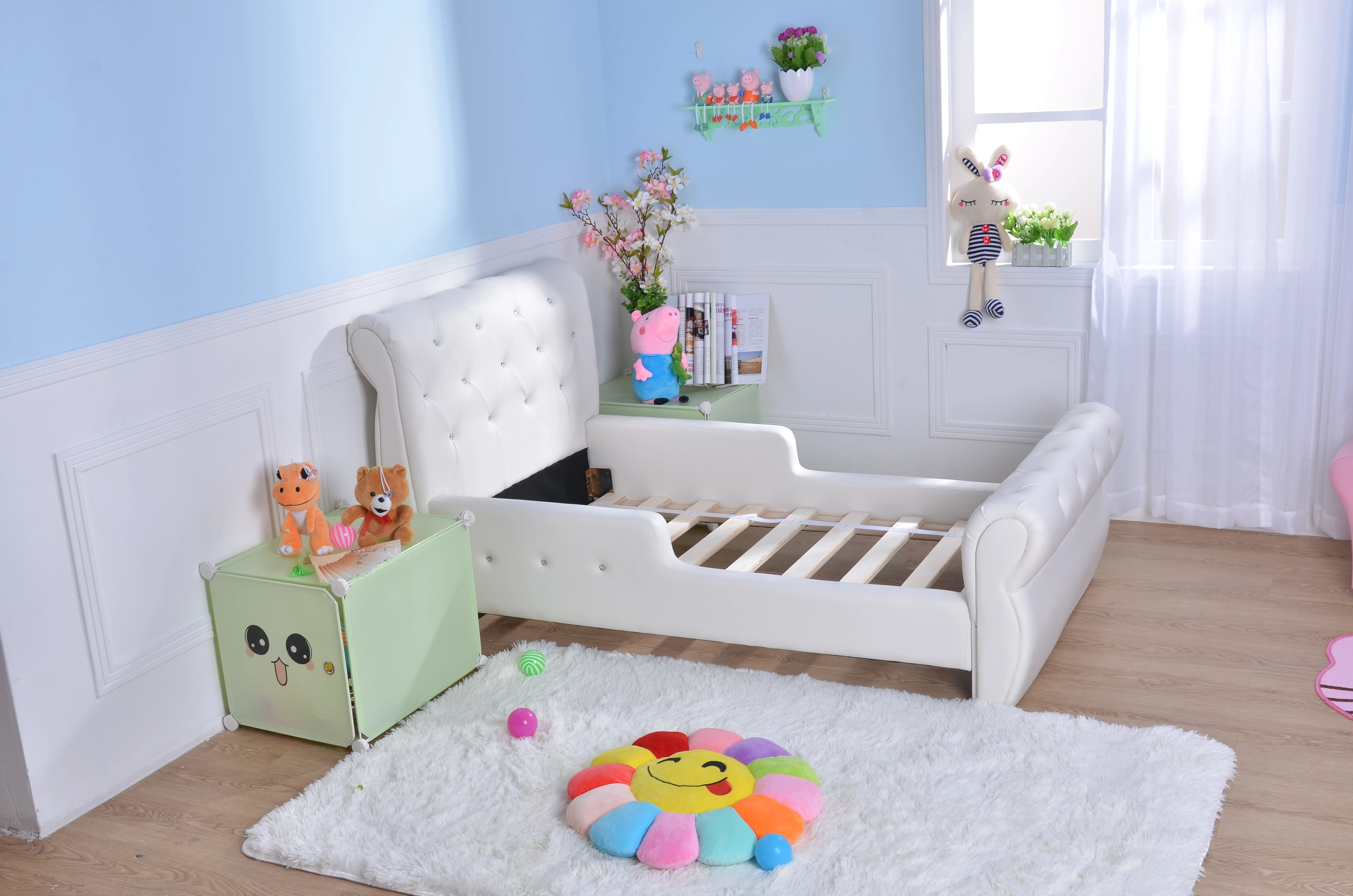 kids bedroom bed  upholstery bed Princess Design for girl single bed