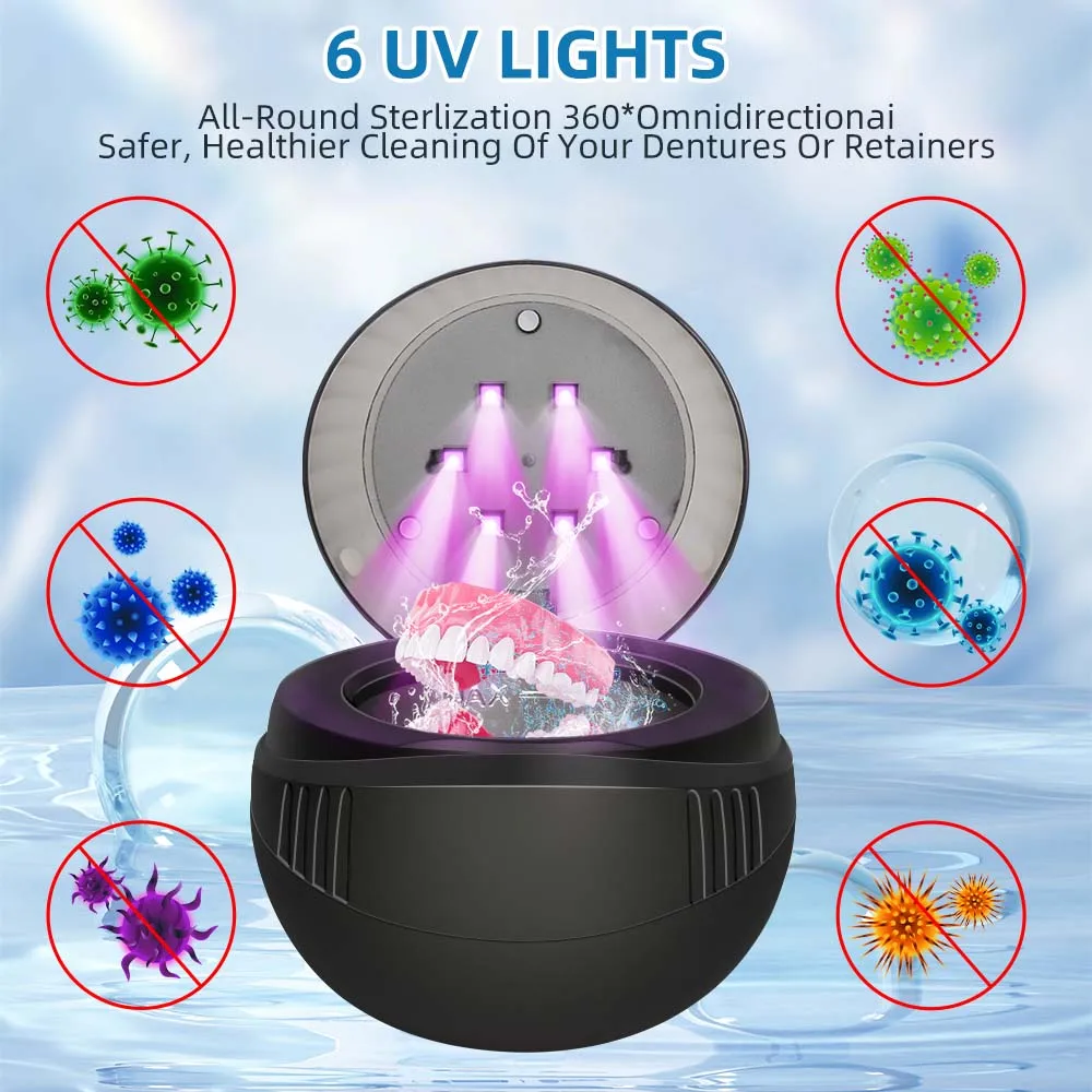 2024 High Quality Aligner Retainer Mouth Guard Dental False Jewelry Teeth Household Ultrasonic Denture Cleaners