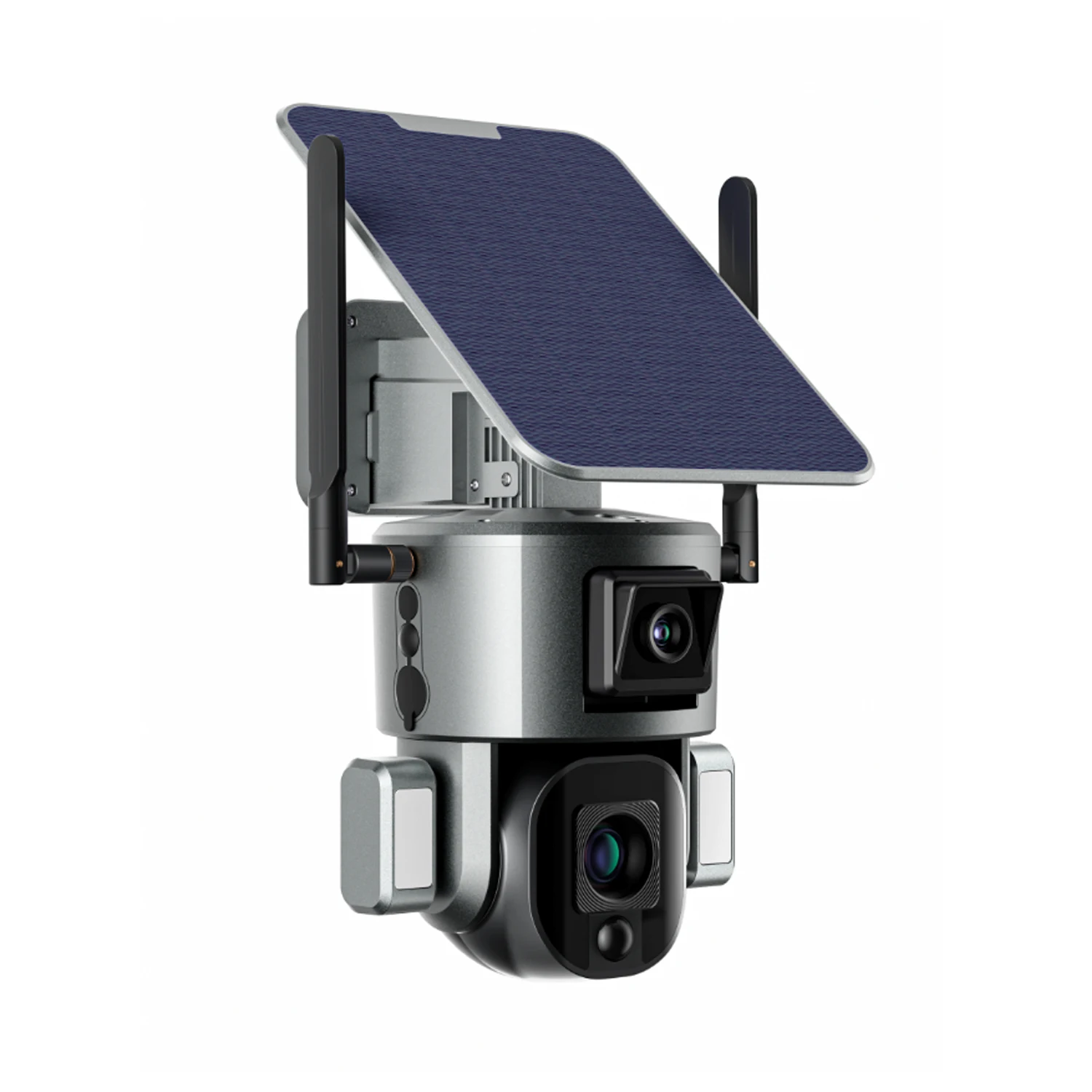 Двойная беспроводная камера 4K UHD 4x 10x Optical Zoom Starlight Night Vision Solar