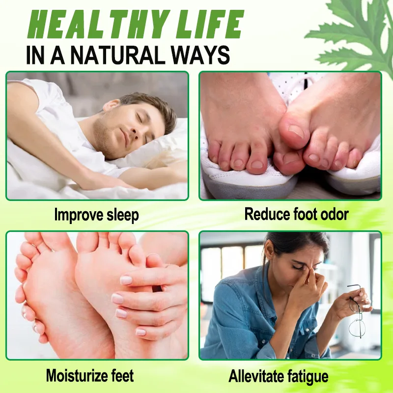 Healthcare ionic bamboo vinegar foot warmer patch pads detox foot spa detox foot patch with adhesive