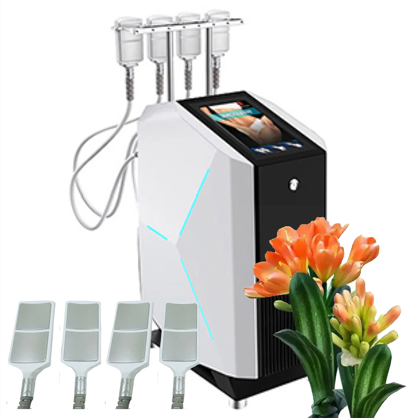 New Technology CE approved nova High-efficiency Professional 4Handles reduction Painless Online support EMS Cryo Thermal Shock