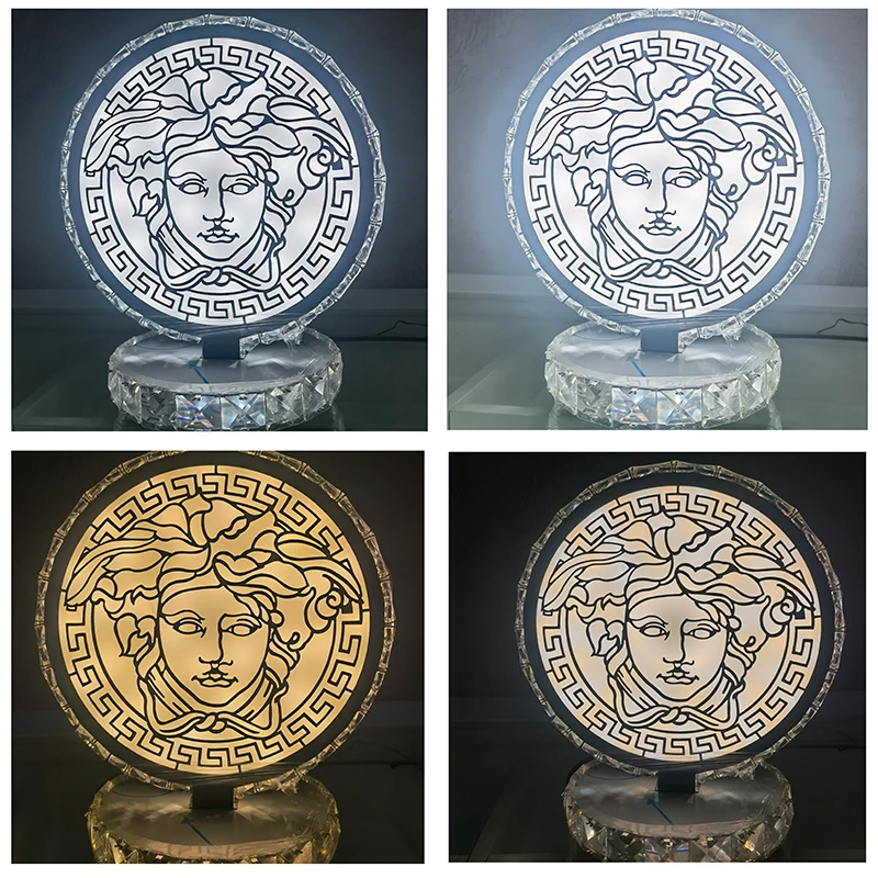 Hot Customized Sale Contemporary New Sublimation Table Lamp Modern Led Crystal Luxury Bedroom Lighting Portable Led Table Lamp